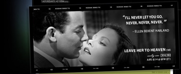 Adapted from Shakespeare's Hamlet, he 1945 film "Leave Her to Heaven" features a beautiful socialite who jilts one man to marry another.  Her pathological jealousy toward anyone that her husband cares about causes her to commit murder and try to "trap" others.  Starring Gene Tierney as the femme fatale, Cornell Wilde (husband/accessory to the crimes), Jeanne Crain (victim/wholesome sister) and Vincent Price (jilted lover/lawyer).