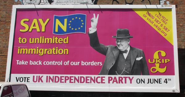Human rights leaders in the UK are concerned about the anti-foreigner rhetoric of the extreme right wing of the Conservative Party, called UKIP.  Not only are they proposing a 5 yr  freeze on permanent citizenship for immigrants, but they also want to secede from the EU. Viewed as a party run by self-made businessmen, they also want to build more prisons, increase the military defense budget by 40% and reverse the partial bans on hunting and smoking.  