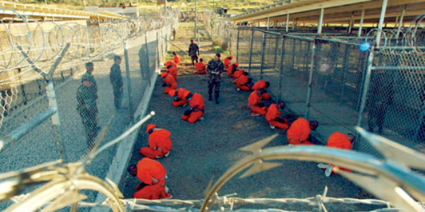 Almost HALF of the 166 prisoners at the US-run Guantamano Bay prison in Cuba are on a hunger strike.  Many are being detained without ever having been charged of a crime or put on trial.  Some have already been "cleared for release" but remain because of restrictions imposed by Congress.  They are also protesting their living conditons and inhumane treatment they receive, including disrespect of their right to prayer.