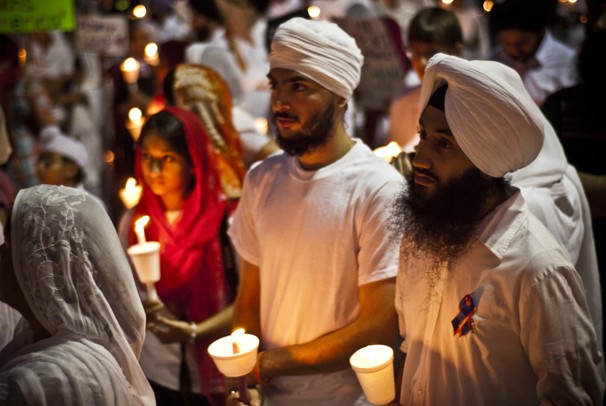 Sikhism is a blend of the Hindu and Muslim beliefs.  Their guiding principles are Truth, Equality, Freedom, Justice and Karma.
