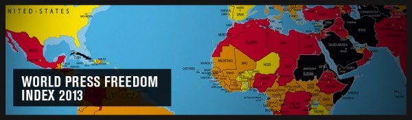 Nearly half of the twenty countries with the least amount of press freedom in the world are located in the Asia-Pacific.  Japan fell 31 places to #53 due to nuclear disaster coverage.  Finland ranked #1, UK #29 and the US #32.