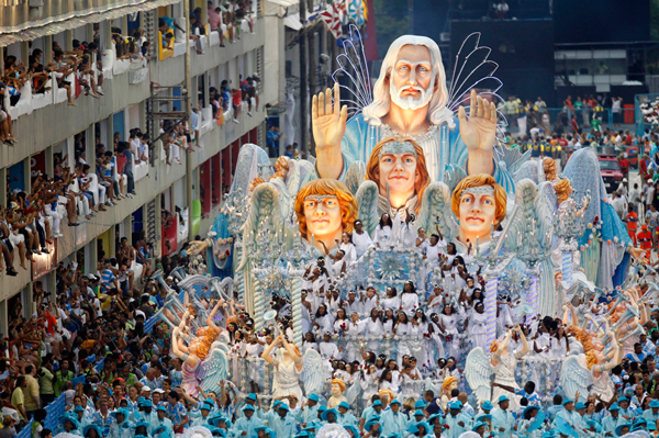 A Samba School Parade in Rio de Janeiro, Brazil