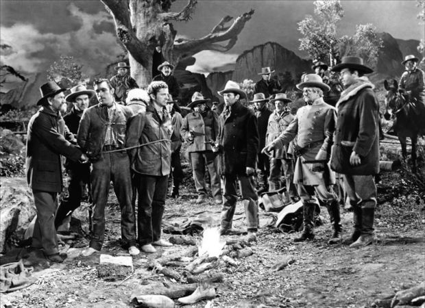 In the 1943 classic western film "The Ox-Bow Incident", Henry Fonda's character reads a letter written by a man who is about to be lynched by a mob of townspeople:  ". A man just naturally can't take the law into his own hands and hang people without hurtin' everybody in the world, 'cause then he's just not breaking one law but all laws. Law is a lot more than words you put in a book, or judges or lawyers or sheriffs you hire to carry it out. It's everything people ever have found out about justice and what's right and wrong. It's the very conscience of humanity. There can't be any such thing as civilization unless people have a conscience, because if people touch God anywhere, where is it except through their conscience?"