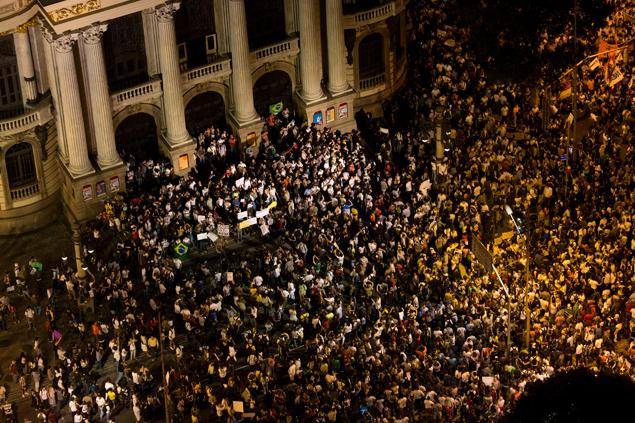 What originally sparked the "Arab Spring" has now spread to Brazil, a predominantly Catholic country.  A million people took to the streets in over 100 cities to protest government corruption, high taxes, poor public services and the high cost of hosting next year's World Cup.  A violent clash between the police and protestors resulted, and the use of tear gas, pepper spray and rubber bullets were used.