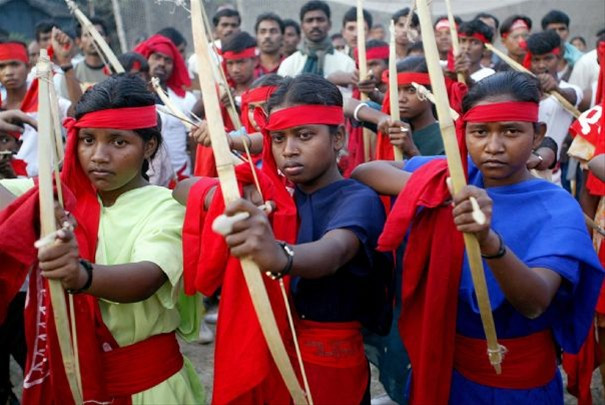 Viewed by the Indian government as their single biggest security challenge, the Naxalites are militant Communists supportive of Maoist ideology.  They appeal most to poor villagers who own no land, live on less than $2 a day with no medical facilities and little chance of education.  Referred to as "agrarian extremists" they have spread their influence through 14 Indian states and have killed and abducted top bureaucrats to further their cause and put an end to  upper class "enemies".