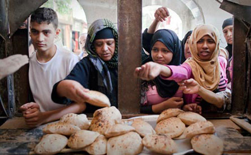 Egypt is experiencing the worst economic crisis since the 1930's with more than half the population living in absolute poverty or near-poor levels. The recent political upheaval, devaluation of their currency, and loss in tourism have led to soaring food prices, rapid rise in unemployment, and a shortage of fuel and cooking gas.  Some food prices have DOUBLED since last Fall, and wheat supplies are expected to run out in 2 months.  