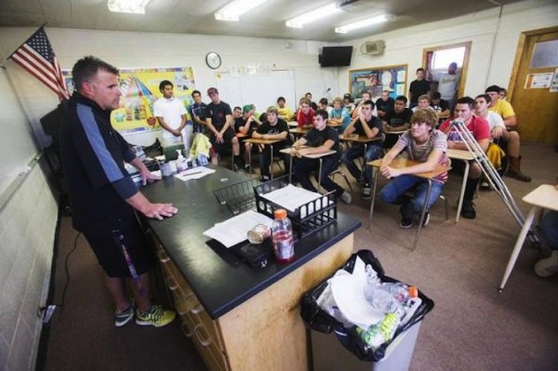 A Utah high school football coach, Matt Labrum, suspended 80 players on his team after reports of poor grades, skipping class and cyber-bullying a fellow student.  He has required them to attend character classes and perform community service before they can earn a spot back on the team.