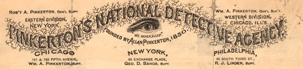  Hired by Abraham Lincoln to run spy operations for the Union Army, the Pinkerton Detective Agency (founded in 1850) pioneered the use of undercover agents and informants.  By 1900, the Agency had 2,000 active agents and more than 30,000 part-time employees, a standing force at the time larger than the US Army.